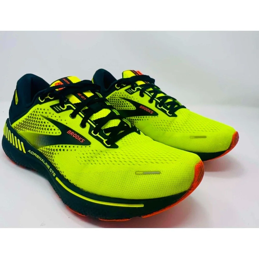 Brooks Adrenaline GTS 22 Running Shoes Men's 10 Neon Nightlife Black Stability